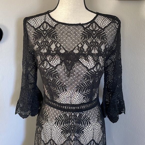 BB Dakota RSVP Black lace dress layer cake black $189 - Picture 2 of 9